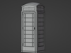London red telephone booth 3D-Modell