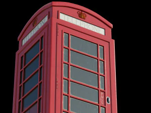 London red telephone booth 3D Model