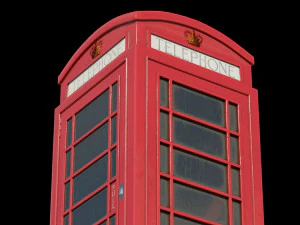 London red telephone booth 3D Model