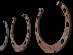3 color horseshoes 3D Модель