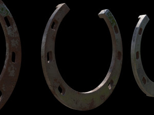 3 color horseshoes 3D Модель
