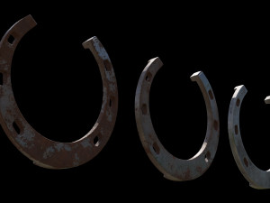 3 color horseshoes 3D Модель