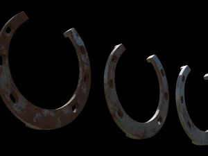 3 color horseshoes 3D Model