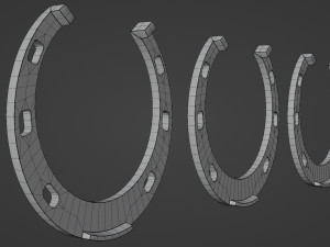 3 color horseshoes 3D Модель
