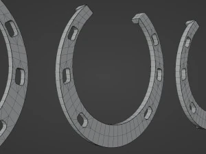 3 color horseshoes 3D Model