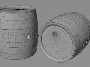 Old navy barrels texture variations 3D Modell