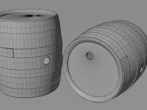 Old navy barrels texture variations 3D Model