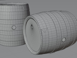 Old navy barrels texture variations 3D Modell