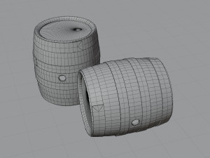 Old navy barrels texture variations 3D Modell