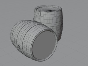 Old navy barrels texture variations 3D Modell
