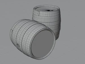 Old navy barrels texture variations 3D Model