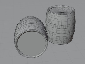 Old navy barrels texture variations 3D Modell