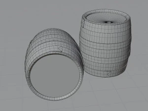 Old navy barrels texture variations 3D Model