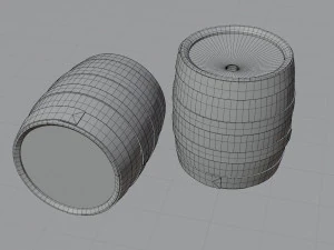 Old navy barrels texture variations 3D Model