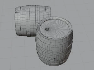 Old navy barrels texture variations 3D Model
