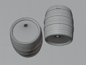 Old navy barrels texture variations 3D Modell