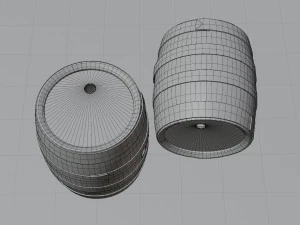 Old navy barrels texture variations 3D Model