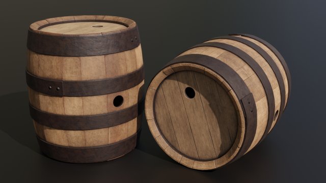 Old navy barrels texture variations 3D Modell .c4d .max .obj .3ds .fbx .stl .blend