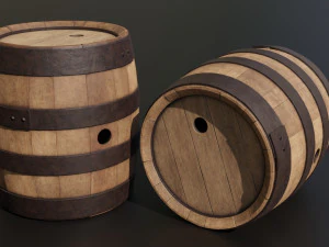 旧海军桶纹理变化 3D 模型