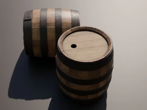 Old navy barrels texture variations 3D Model
