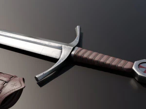 圣殿骑士剑带鞘 3D 模型