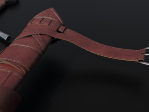 Templar Knight Sword with scabbard 3D 모델