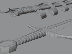 Templar Knight Sword with scabbard 3D 모델