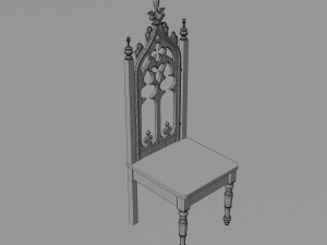 Medieval chair 3D Model