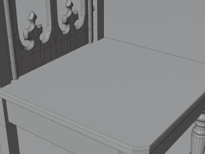 Medieval chair 3D Model