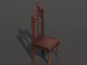 Sedia medievale Modello 3D