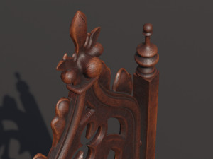 Medieval chair 3D Model