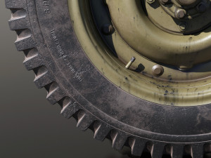 Jeep Willys wheel 3D Модель