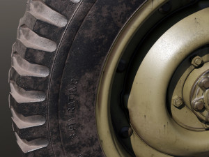 Jeep Willys wheel 3D Модель