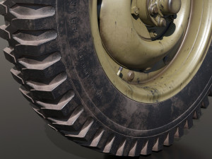 Jeep Willys wheel 3D Модель