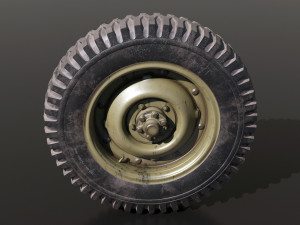 Jeep Willys wheel 3D Модель