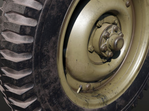 Jeep Willys wheel 3D Модель