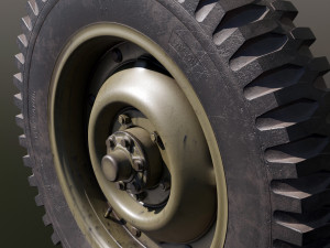 Jeep Willys wheel 3D Модель