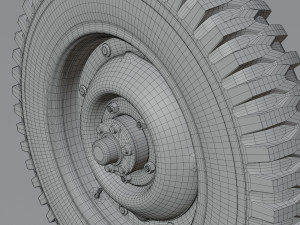 Jeep Willys wheel 3D Модель