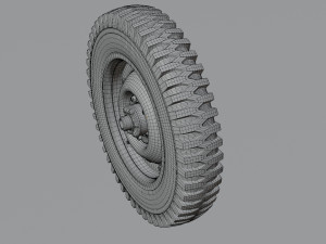 Jeep Willys wheel 3D Модель