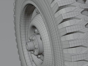 Jeep Willys wheel 3D Модель
