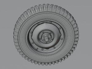 Jeep Willys wheel 3D Модель