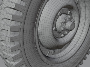 Jeep Willys wheel 3D Модель