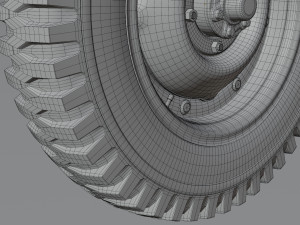 Jeep Willys wheel 3D Модель