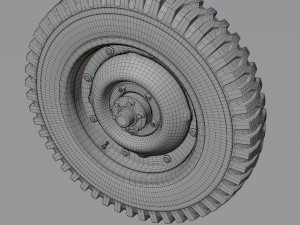 Jeep Willys wheel 3D Модель
