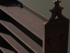 Medieval shelf 3D Модель