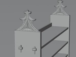 Medieval shelf 3D Модель
