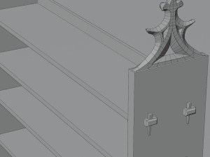 Medieval shelf 3D Модель