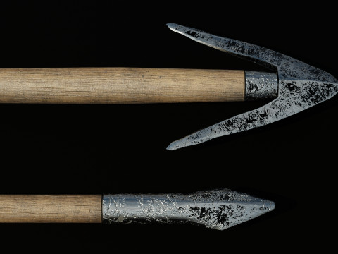 Medieval arrows for a crossbow 3D Model