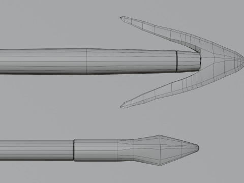 Medieval arrows for a crossbow 3D Model