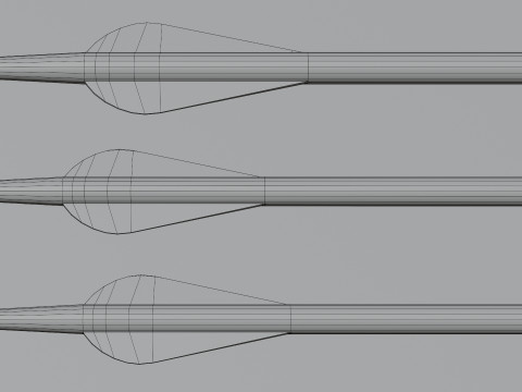 Medieval arrows for a crossbow 3D Model